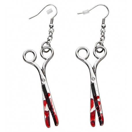 Pendientes Tijeras Ensangrentadas