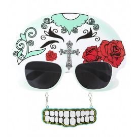 Gafas Cráneo Dia de Los Muertos con Dientes