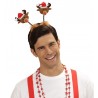 Tocado de Reno con Gorro de Papa Noel