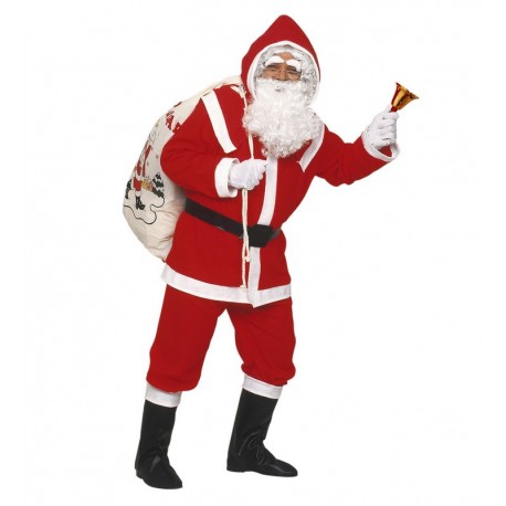 Disfraz de Papá Noel Lujo con Capucha