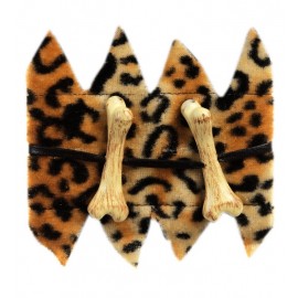 Pulsera Hueso y Piel Leopardo Pulsera Hueso y Piel Leopardo