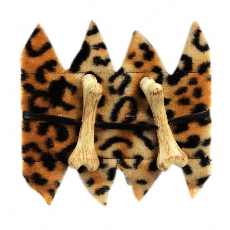 Pulsera Hueso y Piel Leopardo