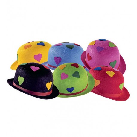 Sombrero Bombín con Corazones
