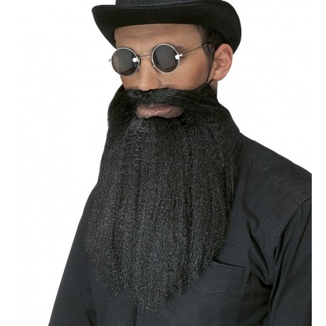Barba y Bigotes Negros con Labios
