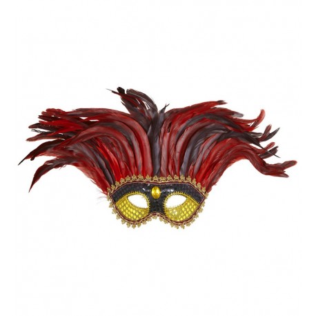 Antifaz Maya con Plumas