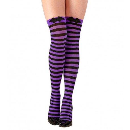 Calcetines Muslo con Murciélagos