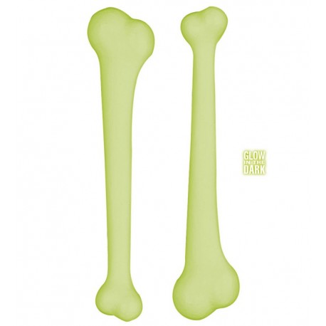 Set de 2 Huesos Maracas Brillo Oscuridad 23 cm