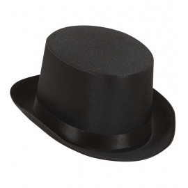 Sombrero Copa de Raso Negro