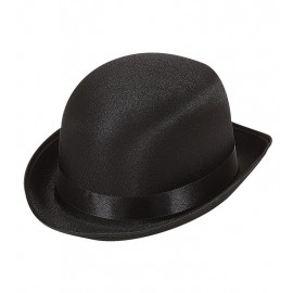 Sombrero Bombín de Raso Negro Sombrero Bombín de Raso Negro