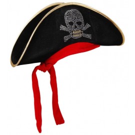 Sombrero Pirata con Bandana Roja
