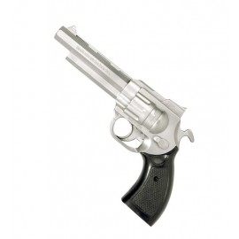 Pistola nera e argento