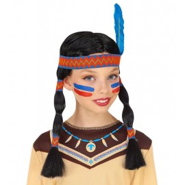 Peluca India con Dos Trenzas Peluca India con Dos Trenzas