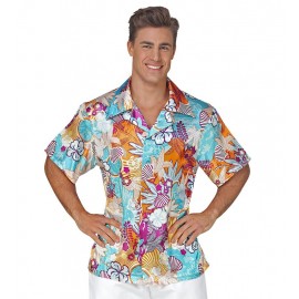 Camisa Hawaiana en Raso