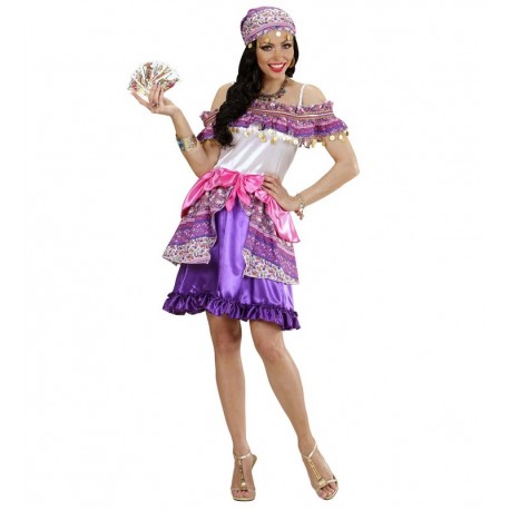 Disfraz de Gitana Lila para Mujer