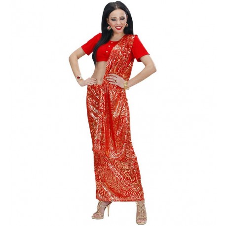 Fertig gewickelter Bollywood Sari India Ghiaccio ghiacciaio TGL M Fino L