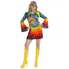 Disfraz de Hippie Psicodélica para Mujer