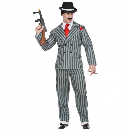Disfraz de Gangster Gris Hombre