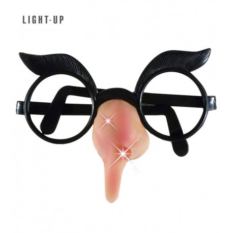 Gafas con Nariz Bruja Luminosa