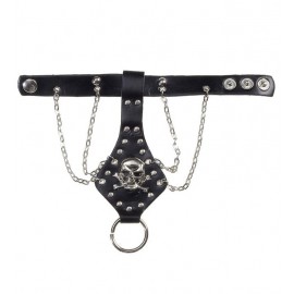 Guante para Dedo Calavera con Cadenas
