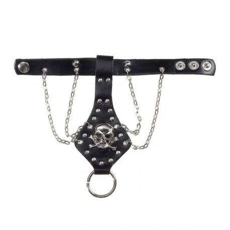 Guante para Dedo Calavera con Cadenas
