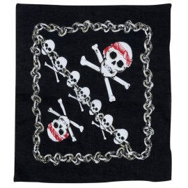 Bandana Negra con Calavera Pirata