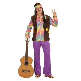 Disfraz de Hippie Arcoiris Hombre Disfraz de Hippie Arcoiris Hombre