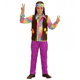 Disfraz de Niño Hippie Arcoiris