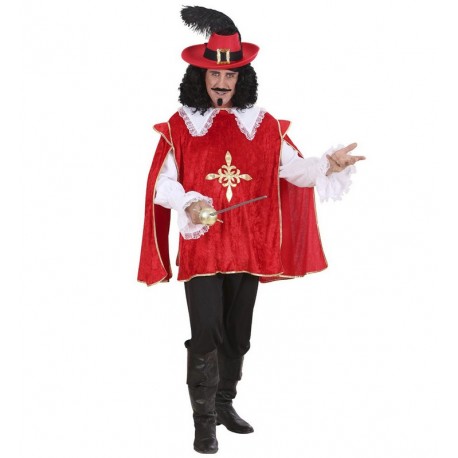 Disfraz de Mosquetero Rojo para Adulto