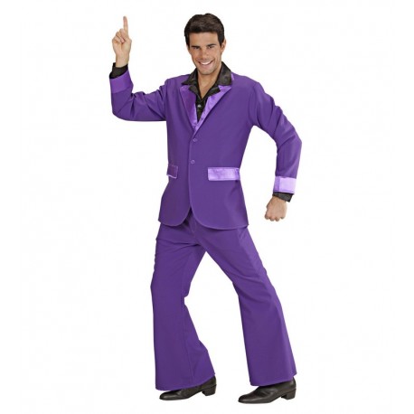 Disfraz de Disco Party Lila Hombre