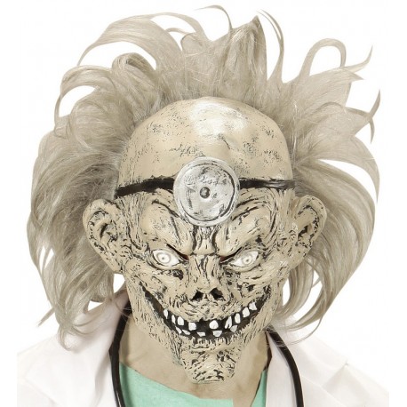 Máscara 3/4 con Peluca Doctor Zombie