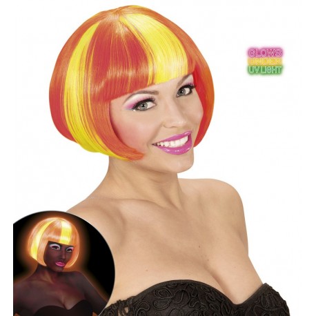 Peluca Valentina con Mechas Fuorescente