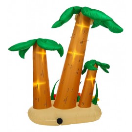 Set de 3 Palmeras Hinchables Luminosas 240 cm Set de 3 Palmeras Hinchables Luminosas 240 cm