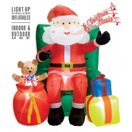 Papá Noel Sentado Hinchable Luz y Sonido Papá Noel Sentado Hinchable Luz y Sonido