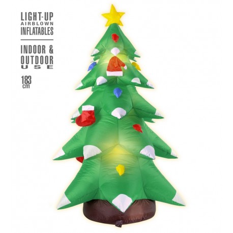 Árbol Navidad Hinchable Luminoso con Ventilador
