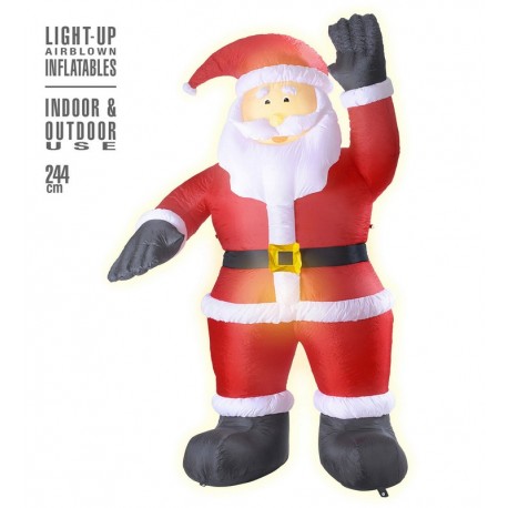 Papá Noel Hinchable Luminoso 244 cm