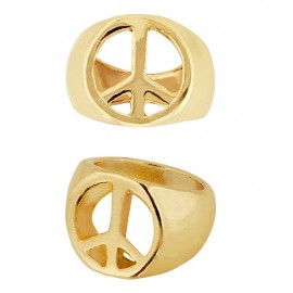 Anillo Paz y Amor Dorado Anillo Paz y Amor Dorado