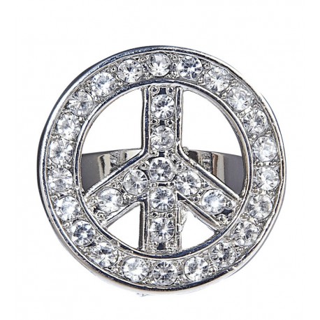 Anillo Paz y Amor Strass