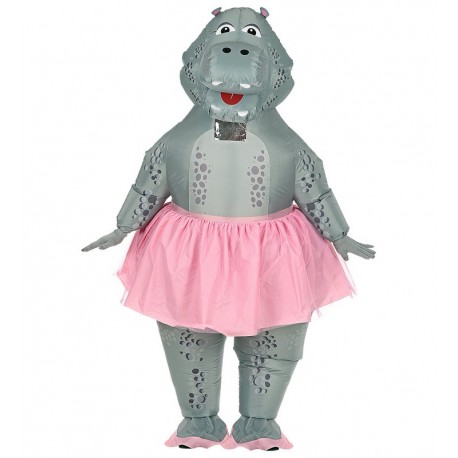 Disfraz Bailarina Hipopotamo Hinchable con Ventilador