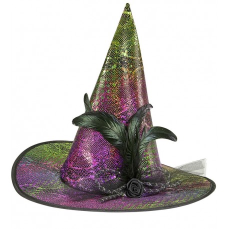 Sombrero Bruja Holográfico