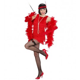 Disfraz de Charleston Lujo Rojo Mujer