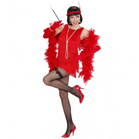 Disfraz de Charleston Lujo Rojo Mujer