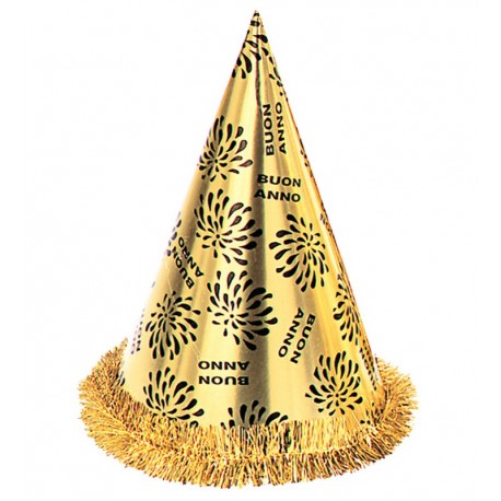 Sombrero Cono Buon Anno con Fleco