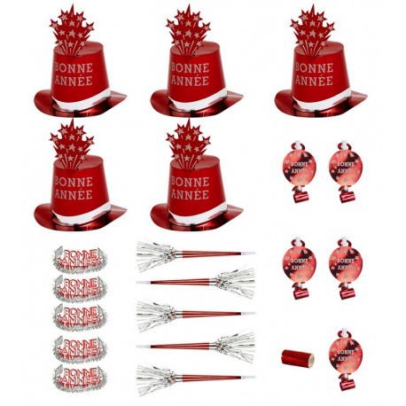 Kit Fiesta Bonne Année 10 Personas Rojo