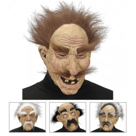 Máscara Viejo con Pelo, Cejas y Bigote de Peluche