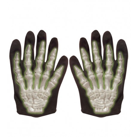 Guantes Esqueleto 3D Fluorescente Infantiles