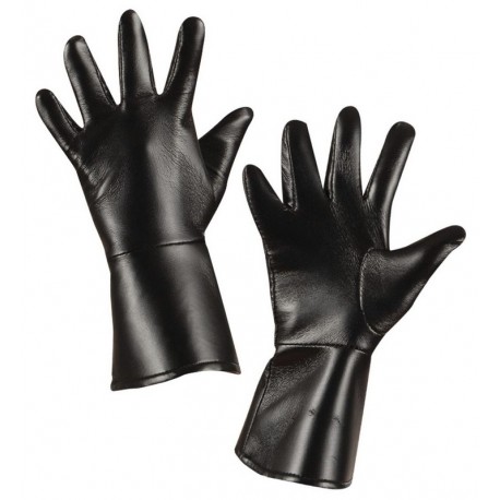 Guantes Símilpiel Negro Infantil