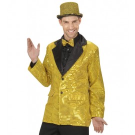 Chaqueta con Lentejuelas y Cuello de Raso Chaqueta con Lentejuelas y Cuello de Raso