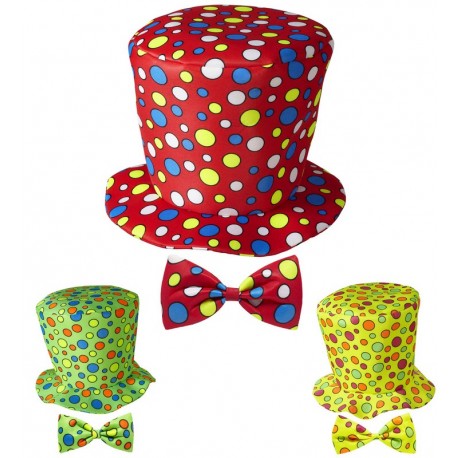 Kit Cilindro y Pajarita Payaso Adulto