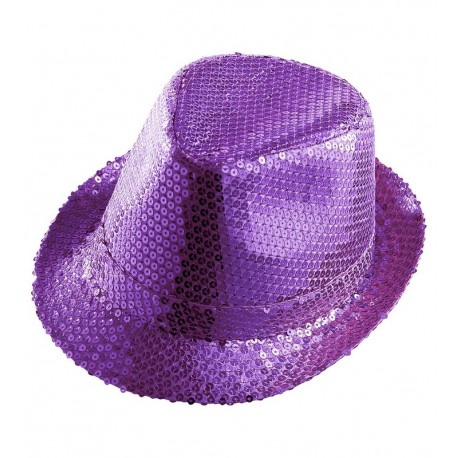 Fedora con Lentejuelas Lila