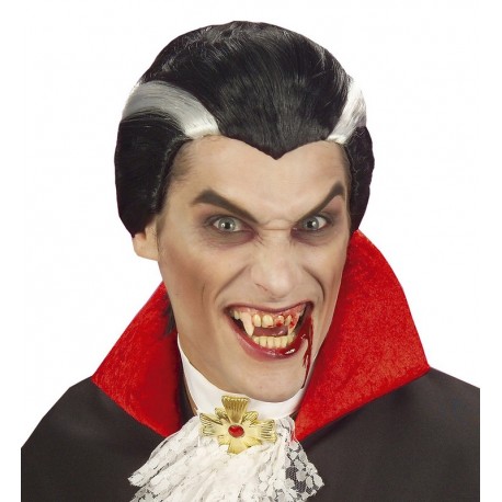 Dentadura Vampiro con 4 Capsulas de Sangre